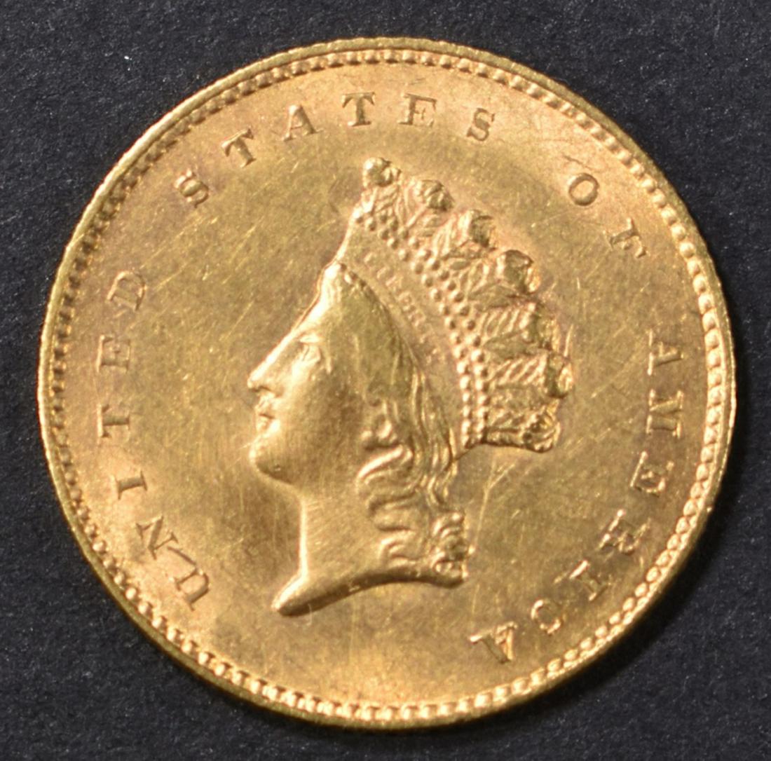 1854 T-2 GOLD DOLLAR  CH BU (1 of 2)