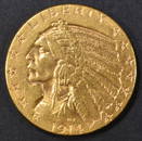 1914-S GOLD $5 INDIAN  CH BU