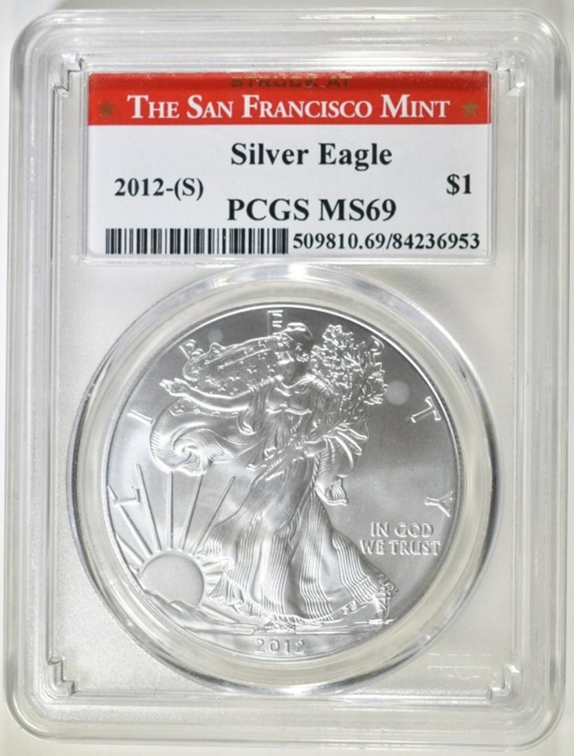 2012-(S) AMERICAN SILVER EAGLE  PCGS MS-69 (1 of 4)