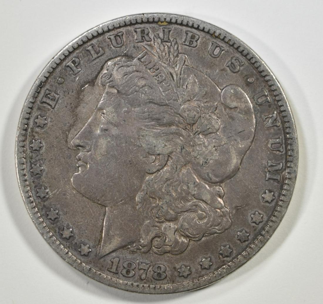 1878 7TF MORGAN DOLLAR REV 78 VF: BID WITH SILVER CITY AUCTIONS ESTIMATE $75 - $100.