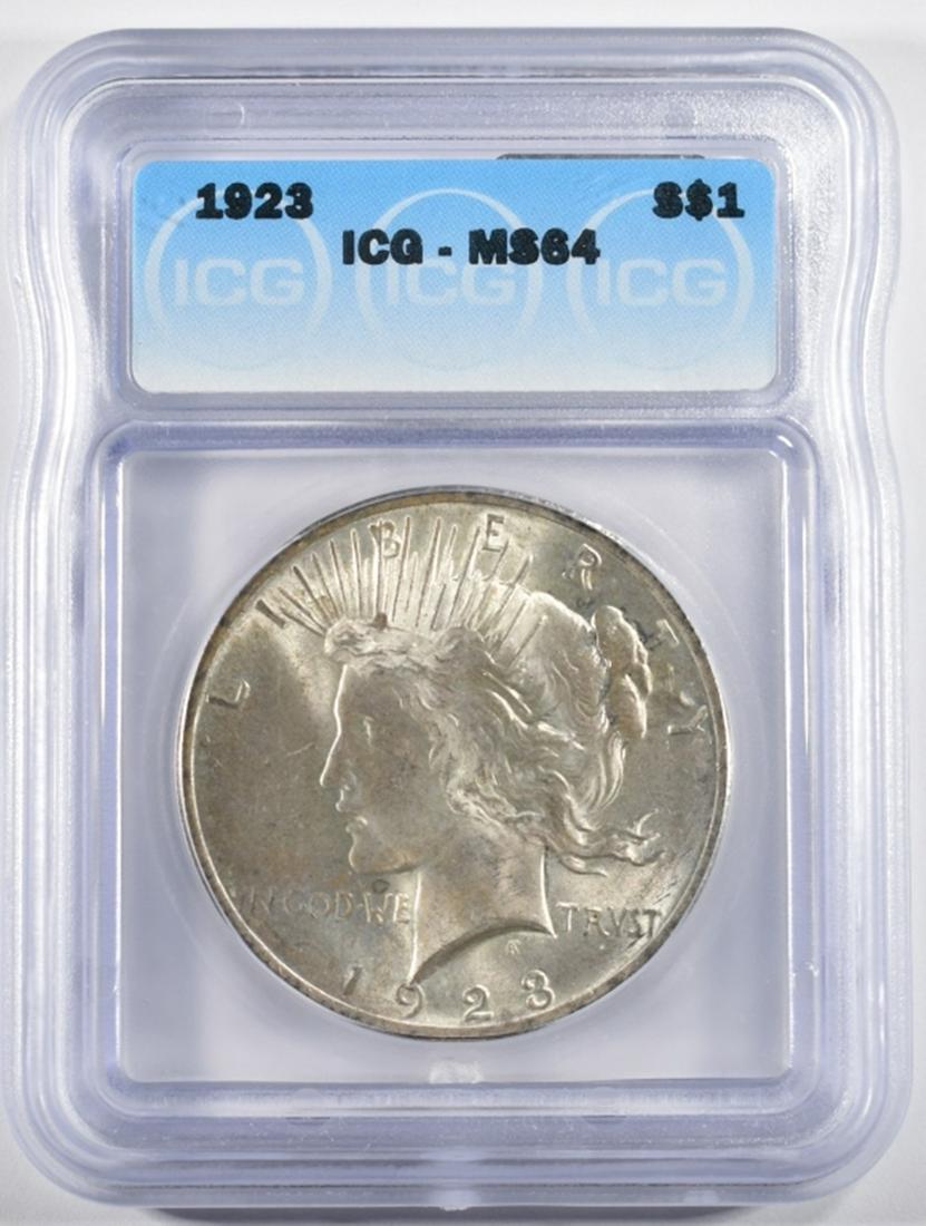 1923 PEACE DOLLAR ICG MS-64 (1 of 4)