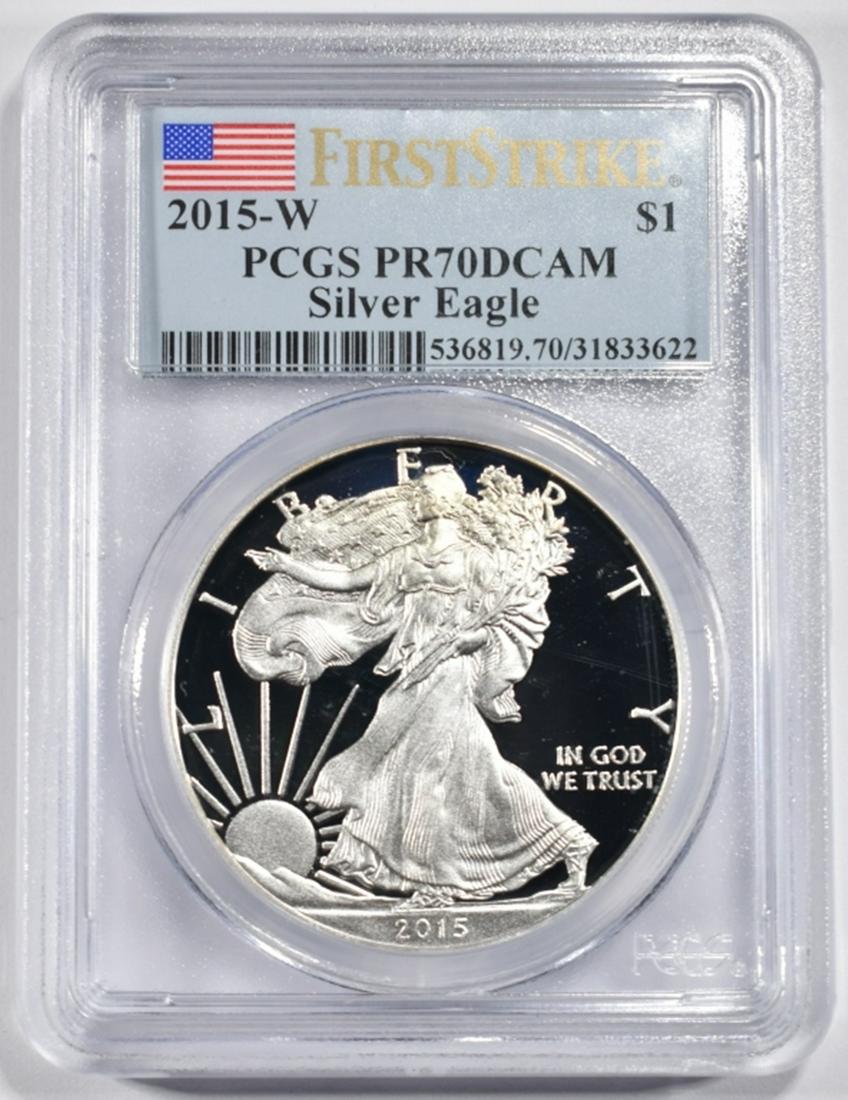 2015-W SILVER EAGLE PCGS PR-70 DCAM 1st STRIKE (1 of 4)