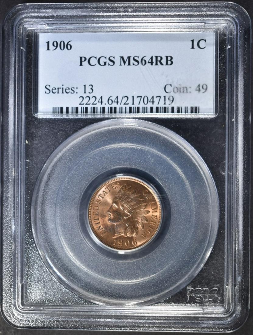 1906 INDIAN HEAD CENT PCGS MS 64RB (1 of 4)