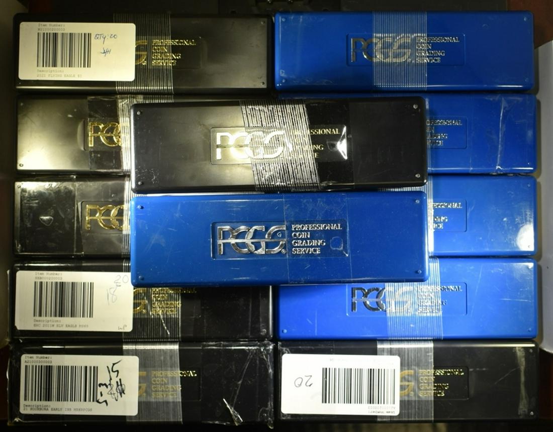 12-USED PLASTIC PCGS SLABBED COIN BOXES (1 of 2)