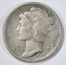 1916-D MERCURY DIME  NICE AU