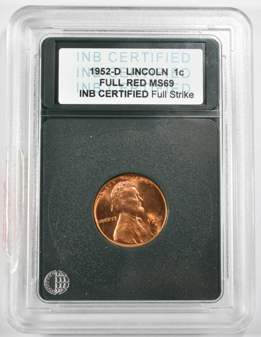 1952-D LINCOLN CENT  INB SUPERB GEM RED (1 of 4)