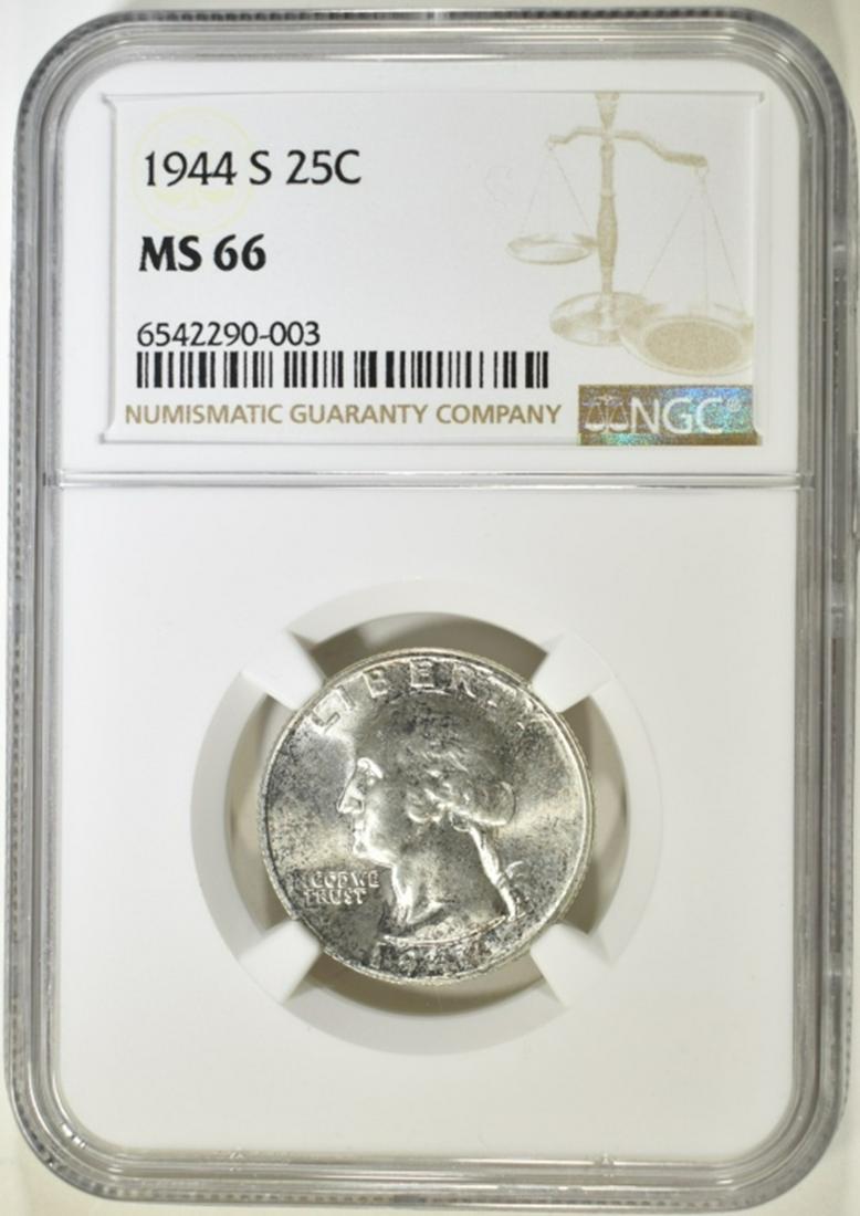1944-S WASHINGTON QUARTER NGC MS-66 (1 of 4)