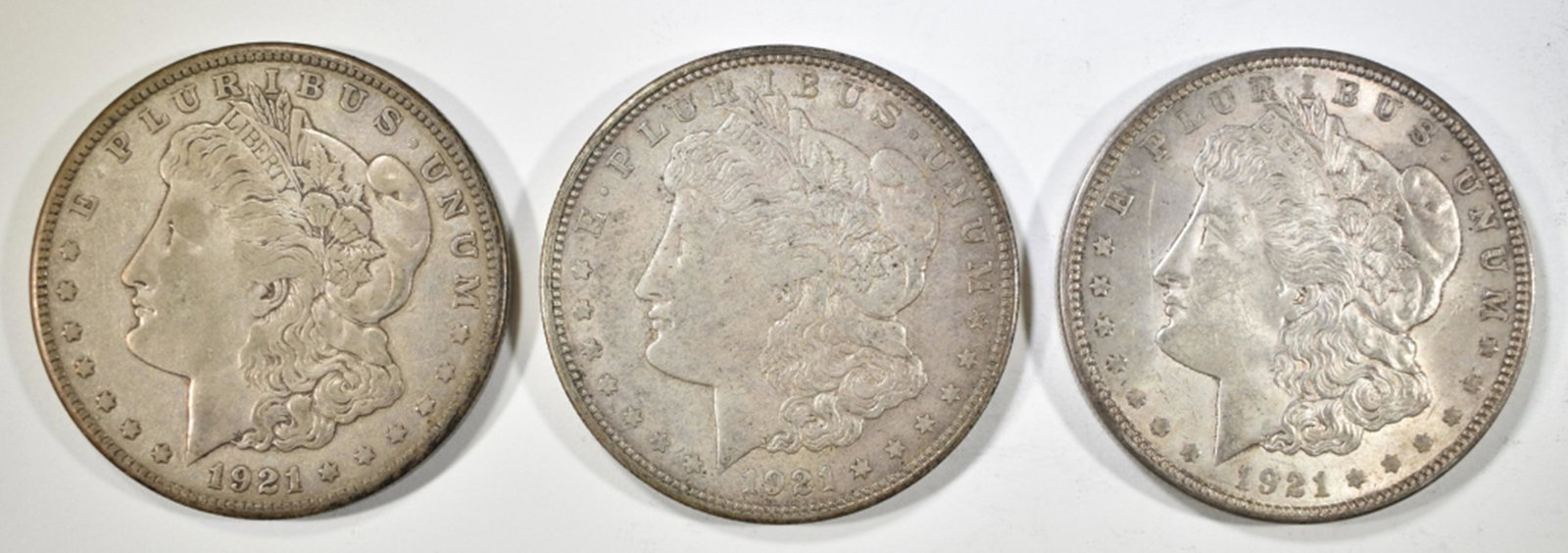 1921-P-D-S MORGAN DOLLARS XF: CHECK OUT OUR UPCOMING AUCTIONS ESTIMATE $120 - $140.
