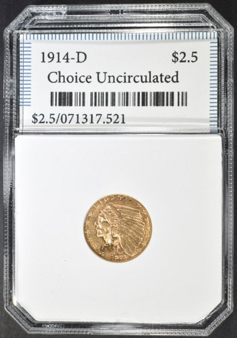 1914-D $2.5 GOLD INDIAN CH BU (1 of 4)