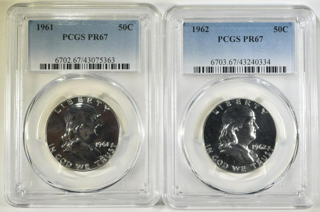 1962, 61 FRANKLIN HALF DOLLAR PCGS PR 67 (1 of 2)
