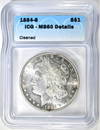 1884-S MORGAN DOLLAR ICG MS-60 DETAILS CLEANED