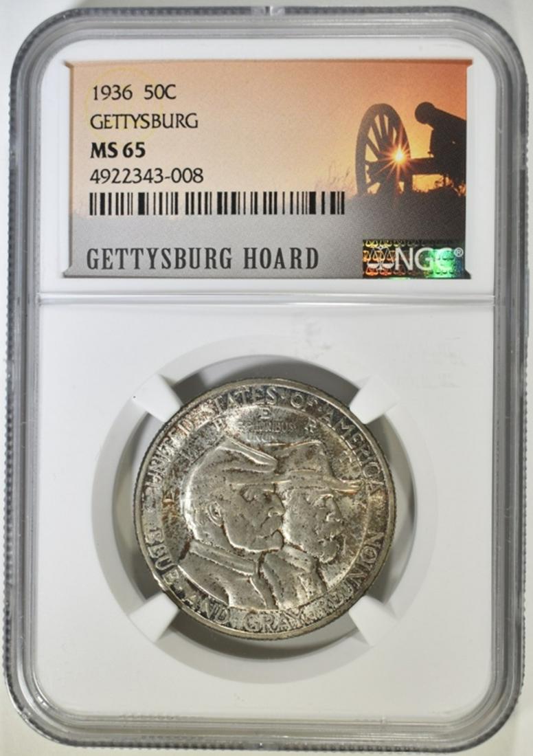 1936 GETTYSBURG COMMEM HALF NGC MS-65 (1 of 4)