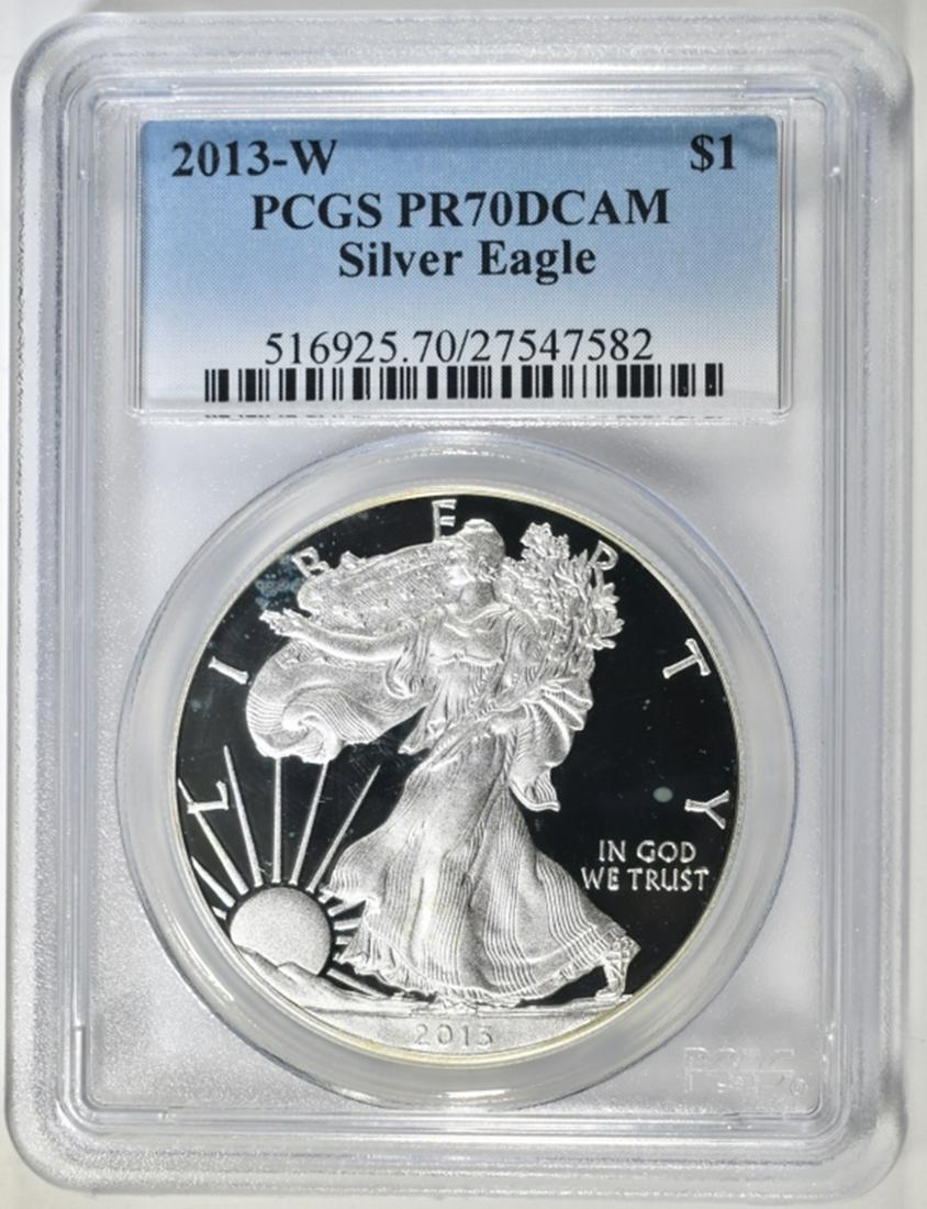 2013-W SILVER EAGLE PCGS PR-70 DCAM (1 of 4)