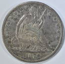 1870-CC SEATED LIBERTY HALF DOLLAR  FINE