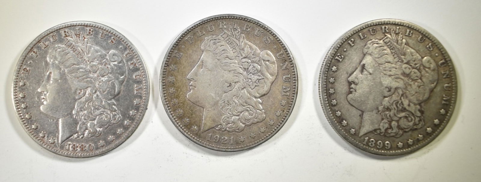 1880-O, 1899-O & 1921-D CIRC MORGAN DOLLARS (1 of 2)