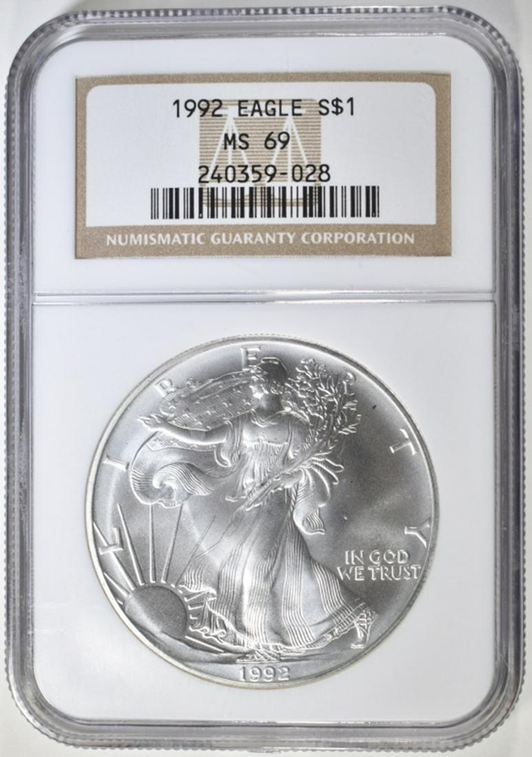 1992 AMERICAN SILVER EAGLE NGC MS 69 (1 of 4)