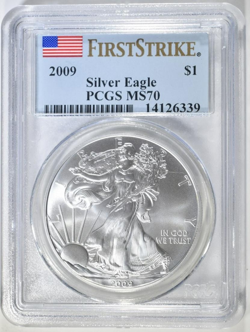2009 SILVER EAGLE PCGS MS-70 1ST STRIKE (1 of 4)