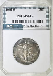 1919-S WALKING LIBERTY HALF DOLLAR PCI GEM BU