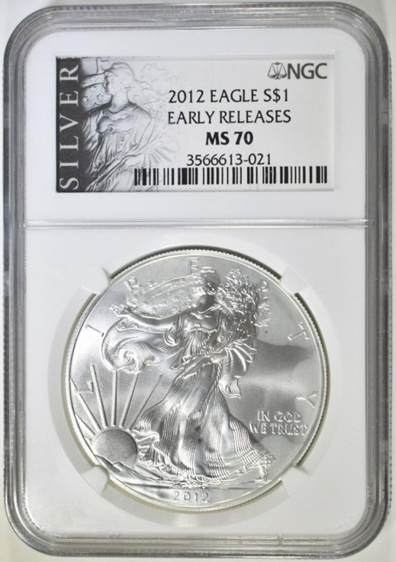 2012 AMERICAN SILVER EAGLE ER NGC MS 70 (1 of 4)