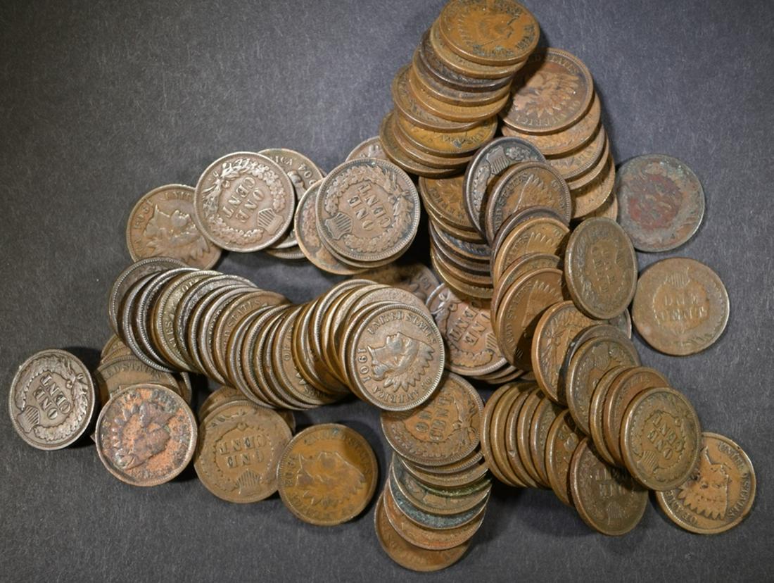 100-MIXED DATE CIRC INDIAN CENTS FROM THE 1900'S (1 of 2)