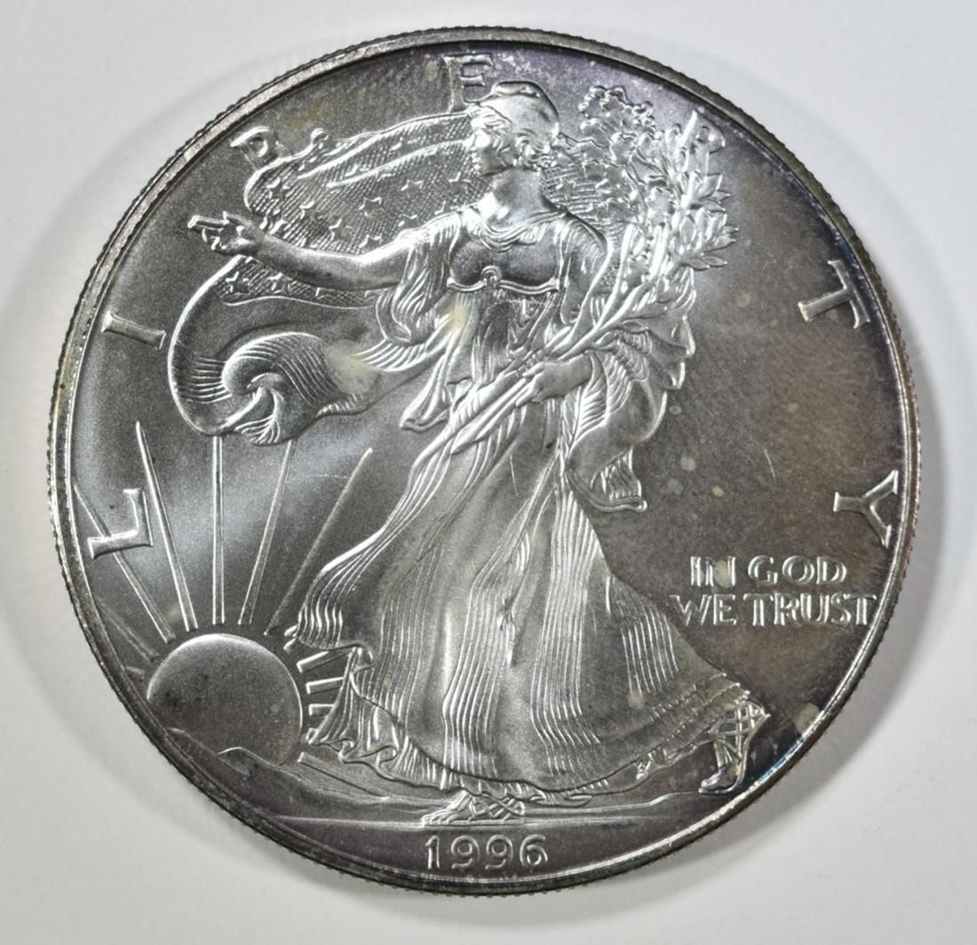 1996 AMERICAN SILVER EAGLE, BU (1 of 2)