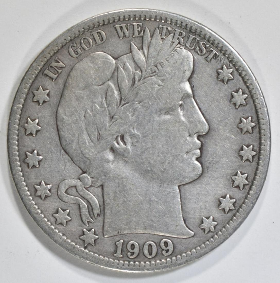 1909 BARBER HALF DOLLAR  VF (1 of 2)
