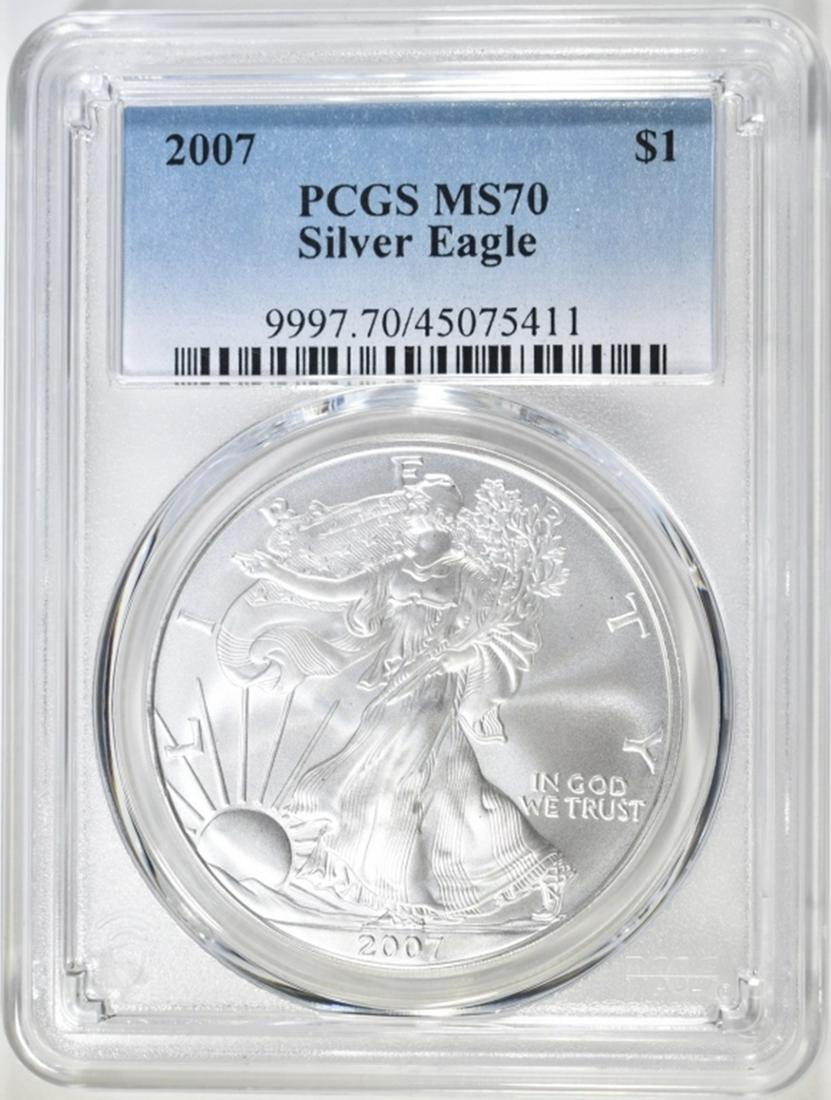 2007 AMERICAN SILVER EAGLE PCGS MS 70 (1 of 4)