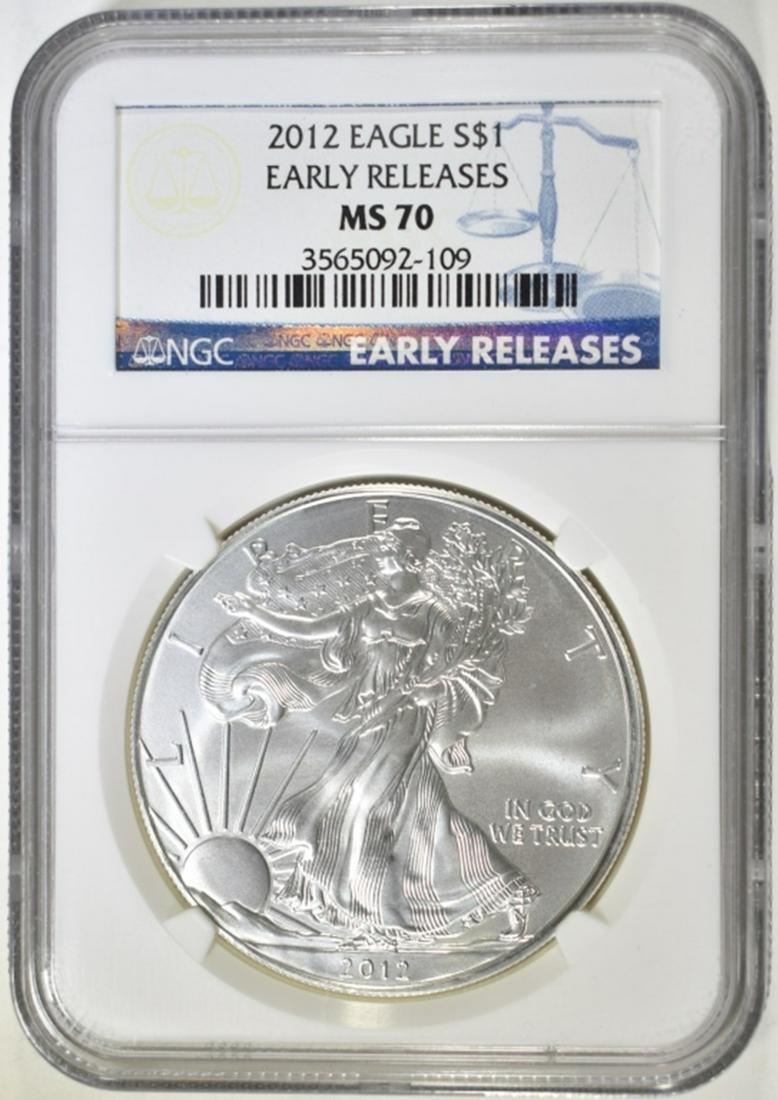 2012 AMERICAN SILVER EAGLE ER NGC MS 70 (1 of 4)