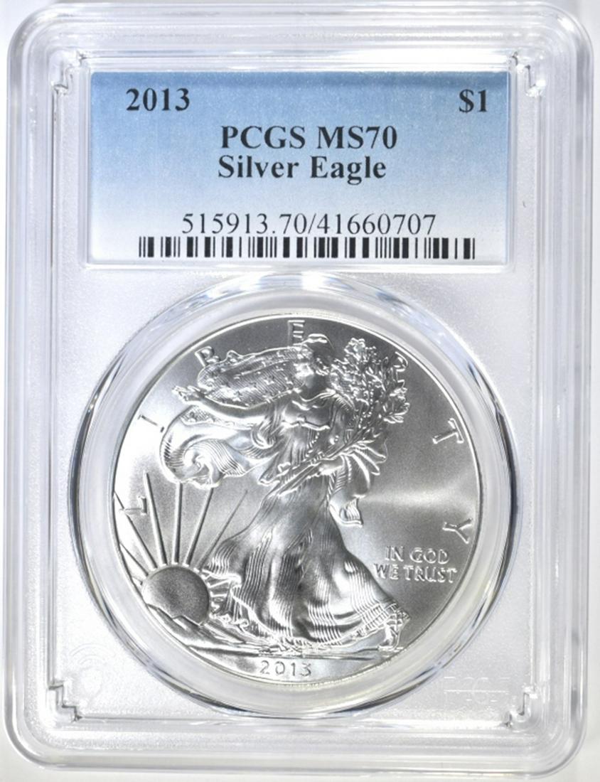 2013 AMERICAN SILVER EAGLE PCGS MS-70 (1 of 4)