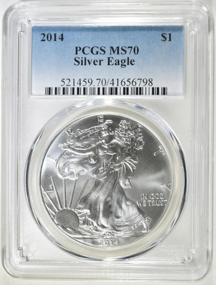 2014 AMERICAN SILVER EAGLE PCGS MS-70 (1 of 4)
