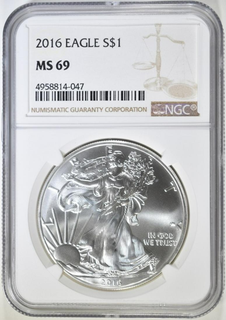 2016 SILVER EAGLE NGC MS-69 (1 of 4)