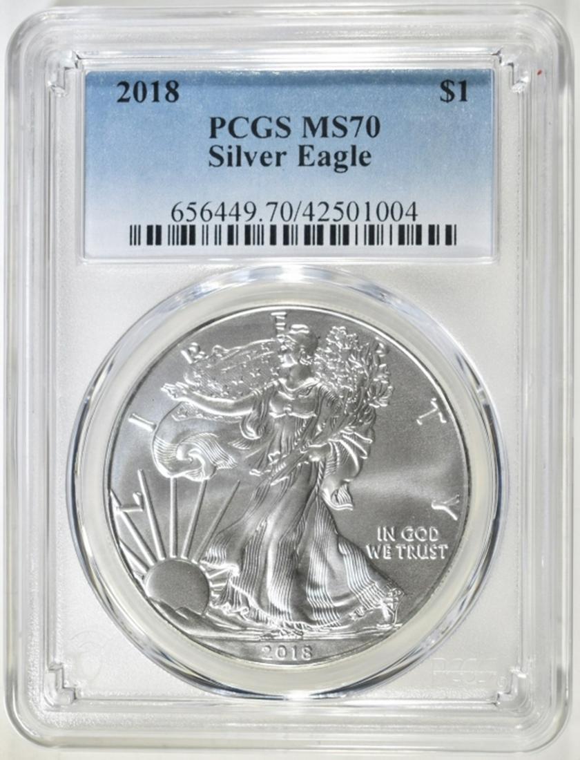 2018 AMERICAN SILVER EAGLE PCGS MS-70 (1 of 4)