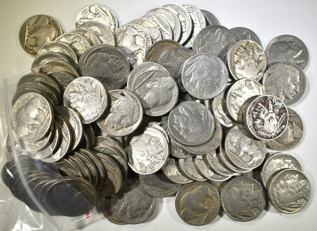 100 FULL DATE BUFFALO NICKELS (1 of 2)