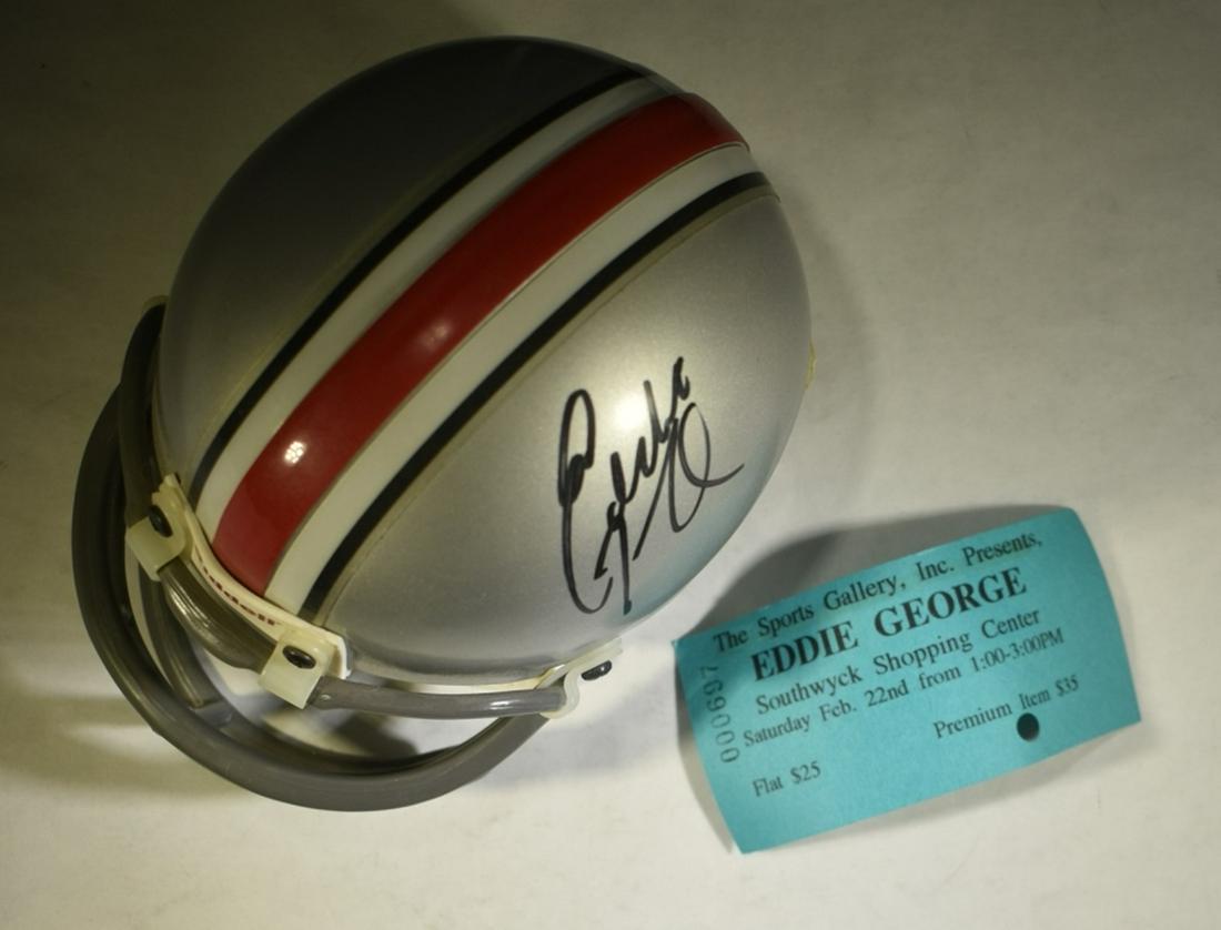 EDDIE GEORGE OSU MINI HELMET AUTOGRAPHED  W/ COA (1 of 2)