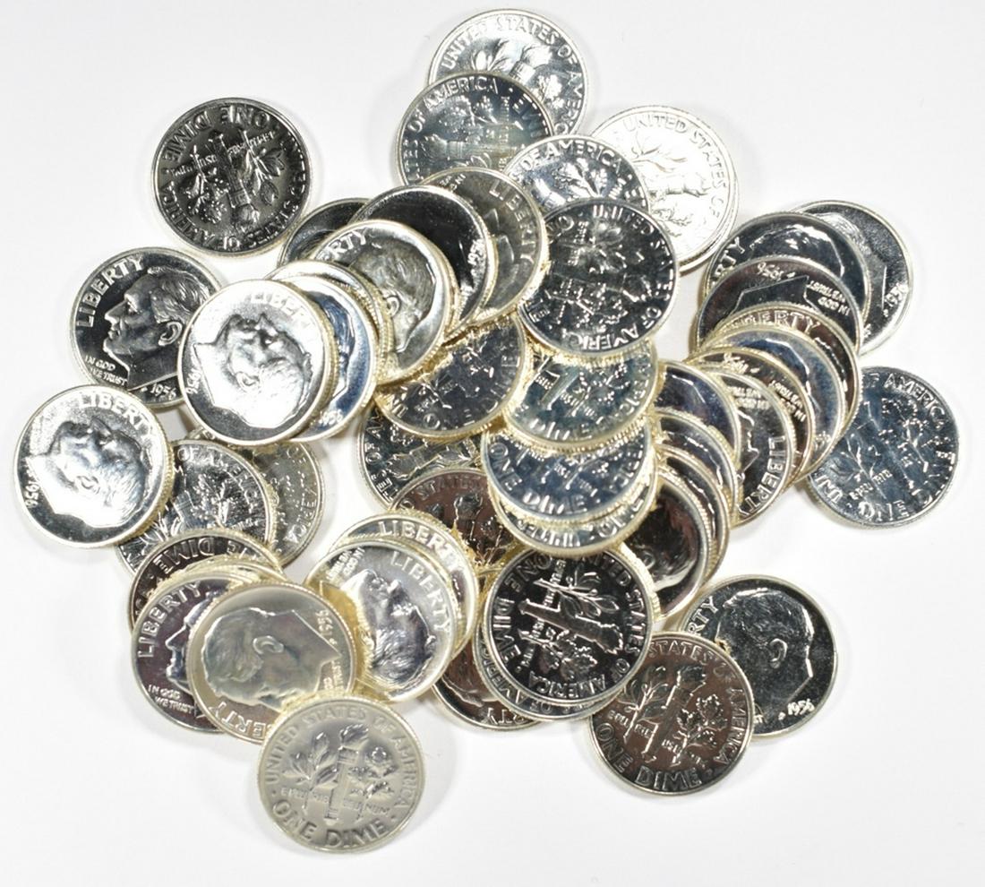 1956 ROLL OF ROOSEVELT DIMES PROOF (1 of 4)