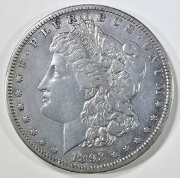 1893-S MORGAN DOLLAR  XF