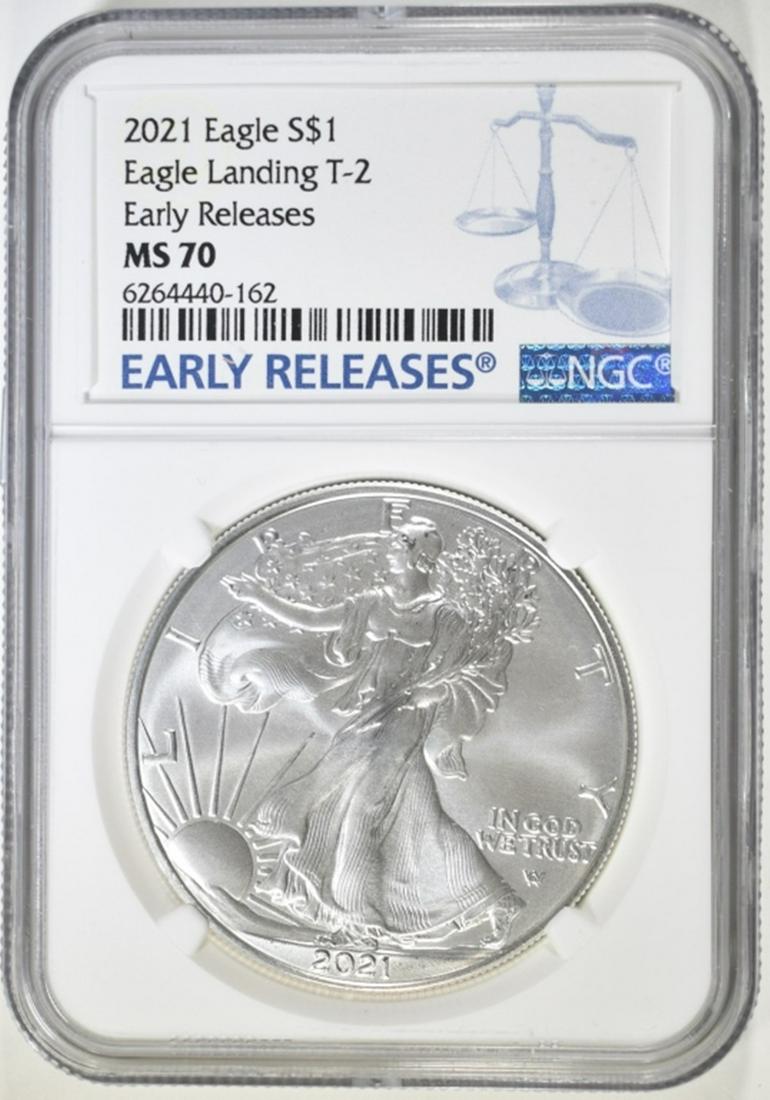 2021 T2 SILVER EAGLE NGC MS 70 ER (1 of 4)