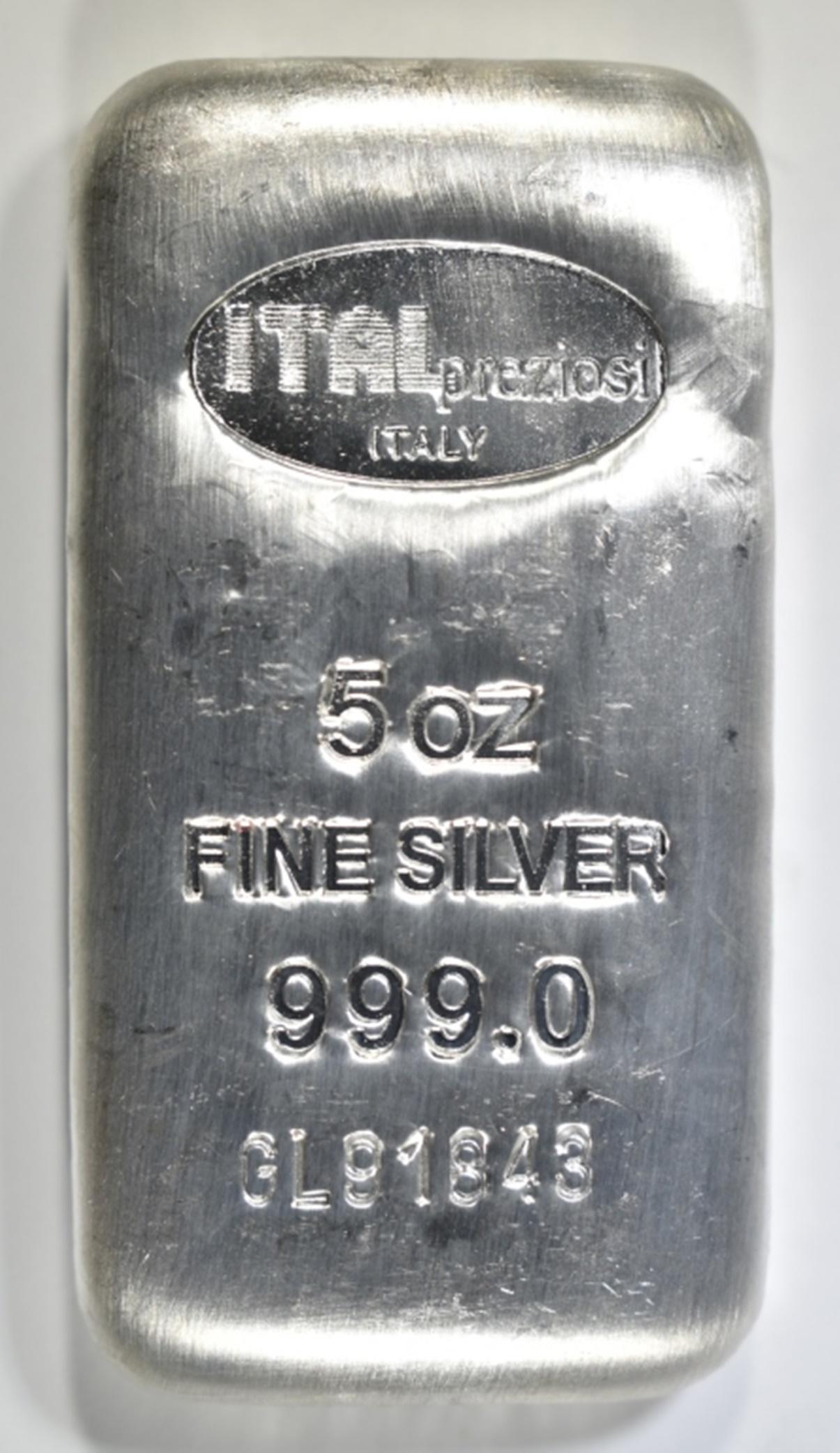 FIVE OUNCE .999 SILVER BAR (1 of 2)
