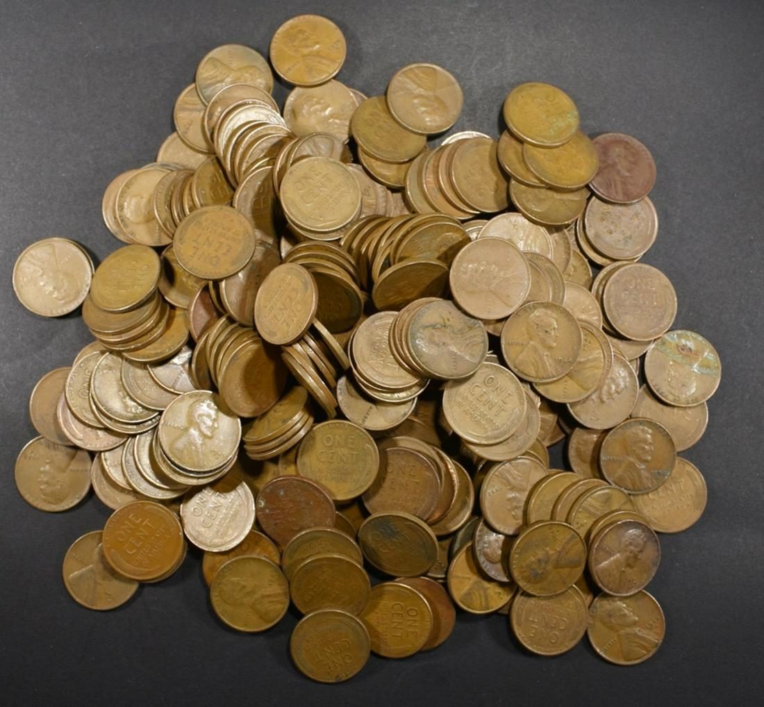 250 MIXED DATE "S" CIRC WHEAT CENTS (1 of 2)