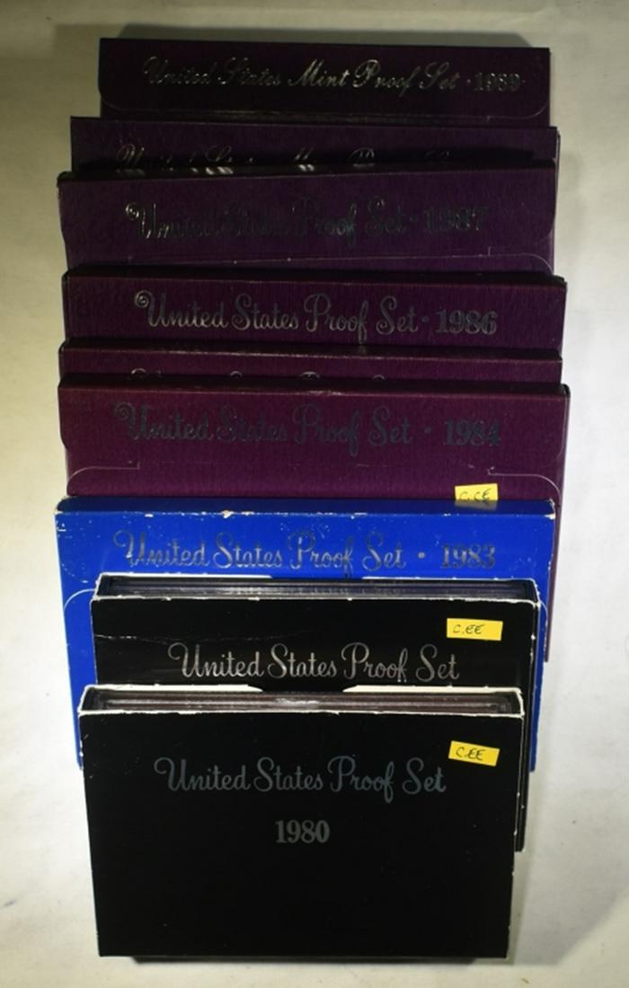 1980'S U.S PROOF & MINT PROOF SETS (1 of 2)