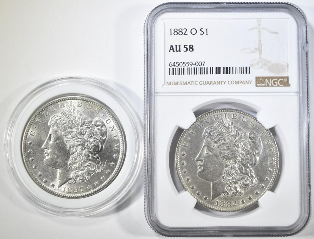 LOT OF 2 MORGAN DOLLARS: (1 of 2)