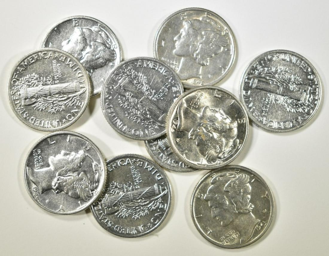 10 MERCURY DIMES AU/BU (1 of 2)
