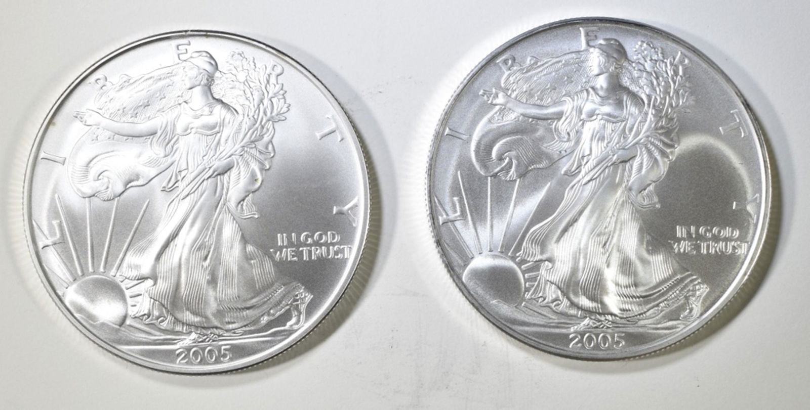 (2) 2005 UNC AMERICAN SILVER EAGLES (1 of 2)