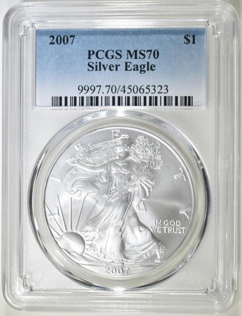 2007 AMERICAN SILVER EAGLE PCGS MS 70 (1 of 4)