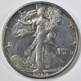 1919-S WALKING LIBERTY HALF DOLLAR BU