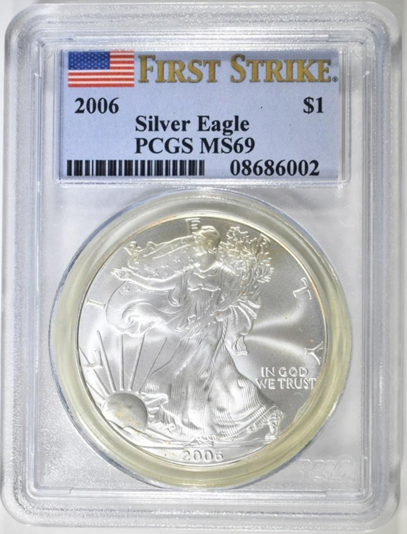 2006 AM SILVER EAGLE  FIRST STRIKE PCGS MS 69 (1 of 4)