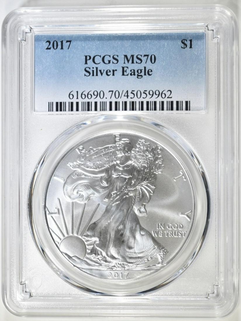 2017 AMERICAN SILVER EAGLE PCGS MS 70 (1 of 4)
