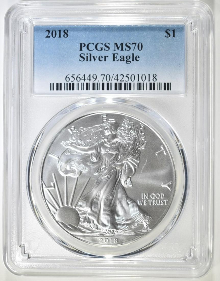 2018 AMERICAN SILVER EAGLE PCGS MS-70 (1 of 4)