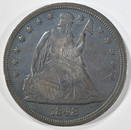 1848 SEATED LIBERTY DOLLAR CH AU