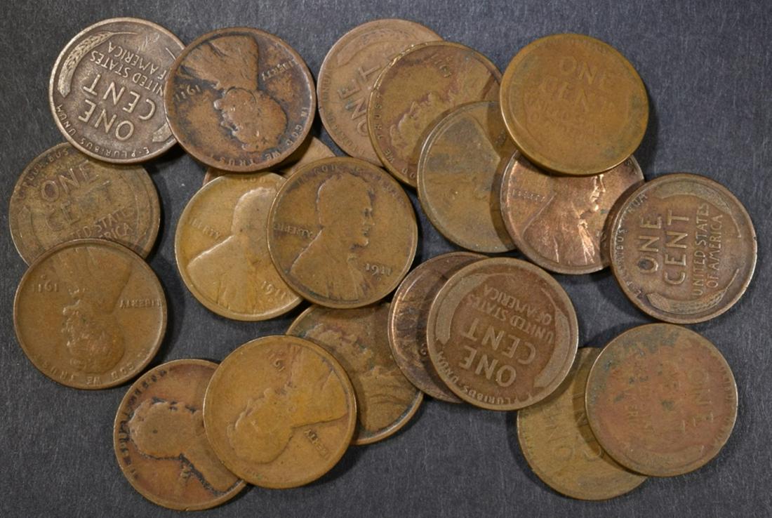 (20) 1911-D CIRC LINCOLN CENTS (1 of 2)